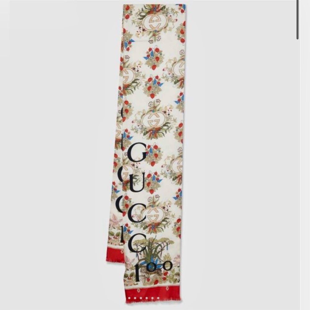GUCCI 100 Year Limited Edition Silk Scarf Full inclusion Collector’s Piece - Picture 13 of 14